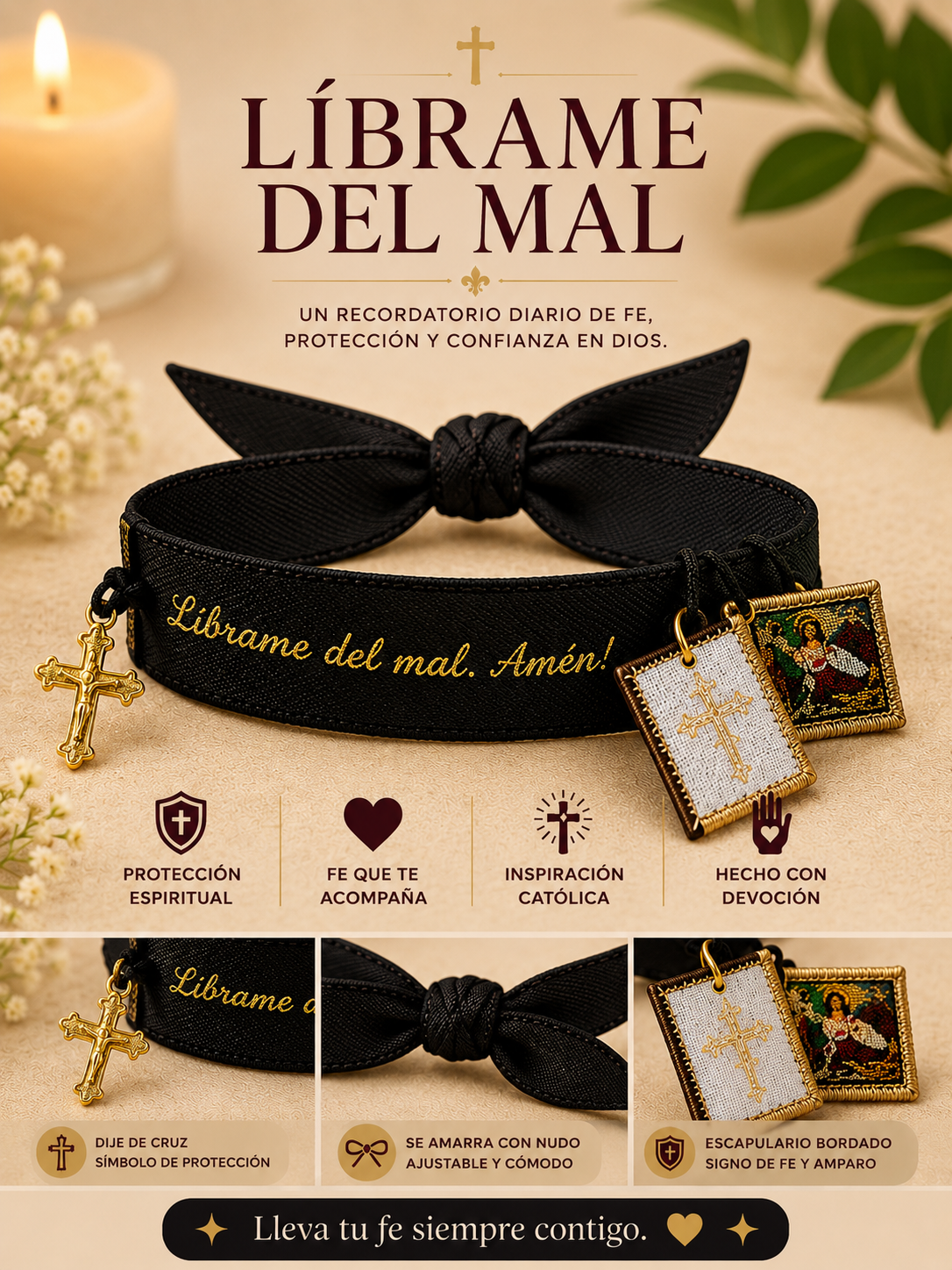 Bracelet Líbrame del mal Amén