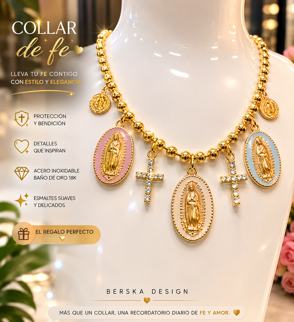 Necklace Virgen de Guadalupe