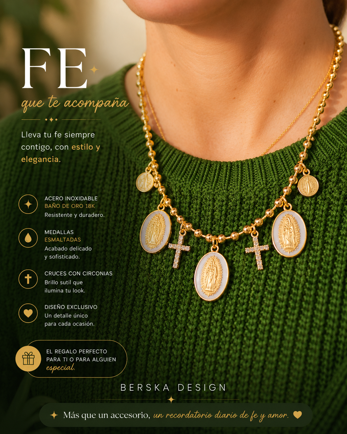 Necklace Virgen de Guadalupe