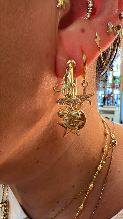 Earrings mini Hoops Good Luck