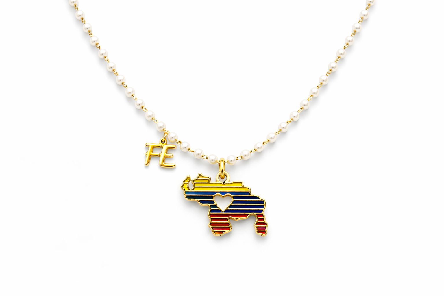 VZLA necklace Perlas Fe