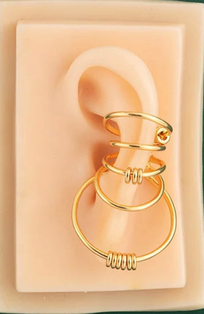 Ear cuff 5 rings