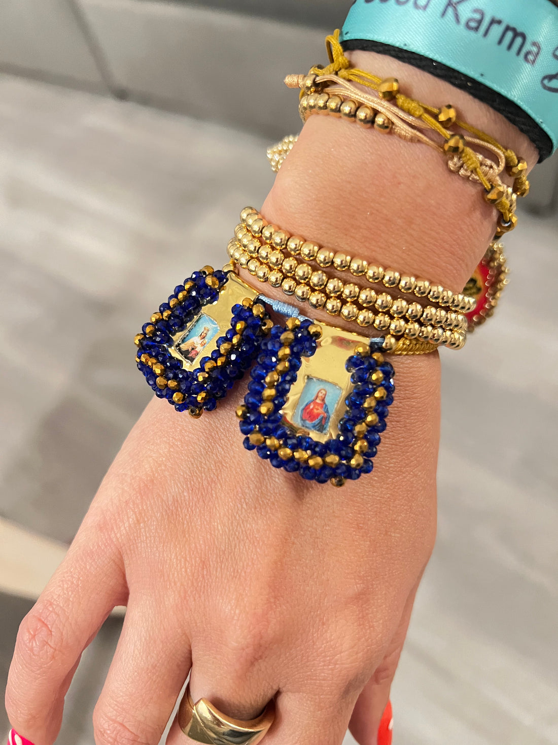 Bracelet Escapulario macramé